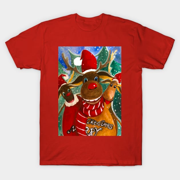 Christmas joy T-Shirt by The artist of light in the darkness 